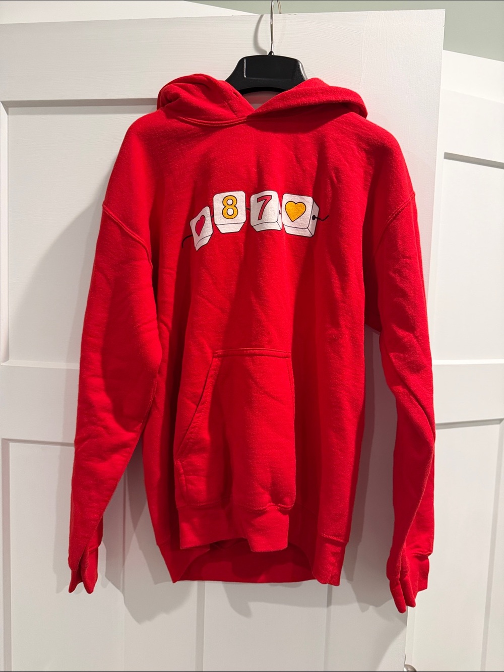 Gildan Red Hoodie w/ 87 & Heart Icons Taylor Swift Travis Kelce Chiefs NFL